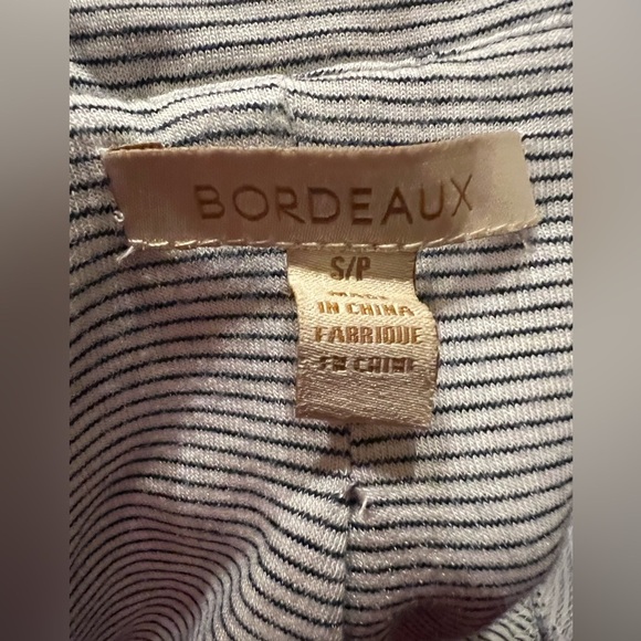 Bordeaux Anthropologie Blazer Striped black and white size small - Picture 4 of 5